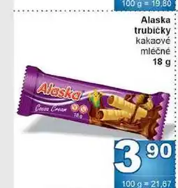 Jip Alaska trubičky kakaové mléčné 18 g nabídka