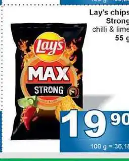 Jip Lay's chips Strong chilli & lime 55 g nabídka