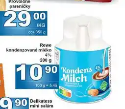 Jip Rewe kondenzované mléko 4% 200 g nabídka