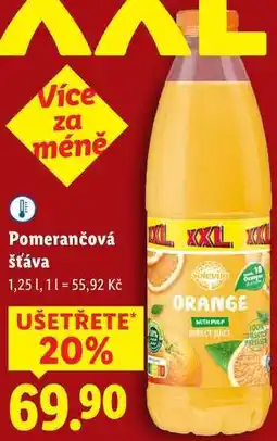 Lidl Pomerančová šťáva, 1,25 l nabídka