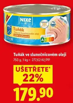 Lidl Tuňák ve slunečnicovém oleji, 750 g nabídka