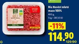 Lidl Bio Hovězí mleté maso 100%, 400 g nabídka