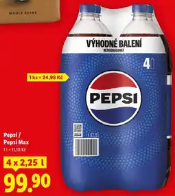 Lidl Pepsi/Pepsi Max, 4x 2,25 l nabídka