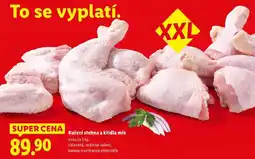 Lidl Kuřecí stehna a křídla mix, cena za 1 kg nabídka