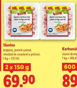 Lidl Slanina, 2x 150 g nabídka