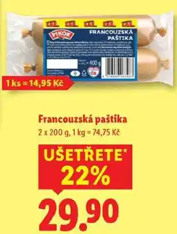 Lidl Francouzská paštika, 2x 200 g nabídka