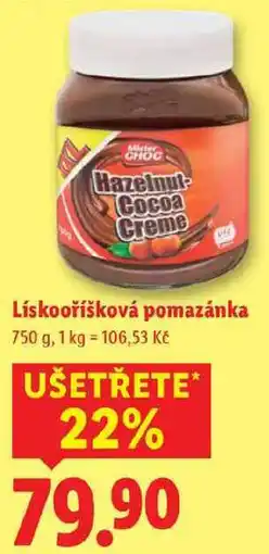 Lidl Lískooříšková pomazánka, 750 g nabídka