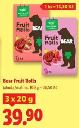 Lidl Bear Fruit Rolls, 3x 20 g nabídka