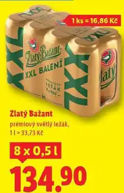 Lidl Zlatý Bažant, 8x 0,5 l nabídka