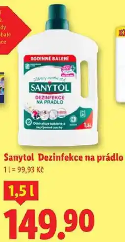 Lidl Sanytol Dezinfekce na prádlo, 1,5 l nabídka