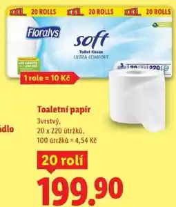 Lidl Toaletní papír, 20 rolí nabídka