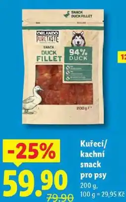 Lidl Kuřecí/kachní snack pro psy, 200 g nabídka