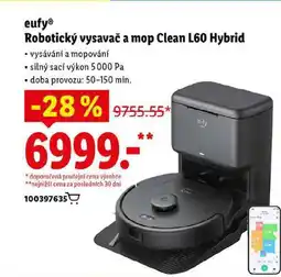Lidl eufy Robotický vysavač a mop Clean L60 Hybrid nabídka
