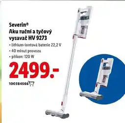 Lidl Severin Aku ruční a tyčový vysavač HV 9273 nabídka