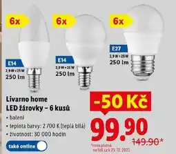 Lidl Livarno home LED žárovky - 6 kusů nabídka