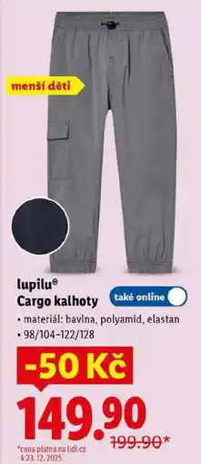 Lidl lupilu Cargo kalhoty nabídka