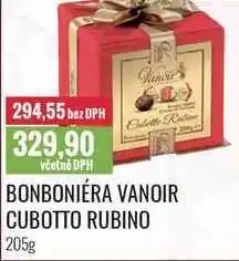 Ratio BONBONIERA VANOIR CUBOTTO RUBINO 205g nabídka
