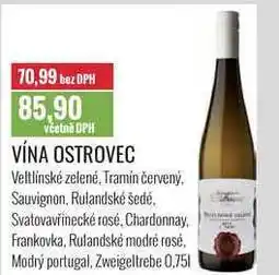 Ratio VÍNA OSTROVEC 0,75l nabídka