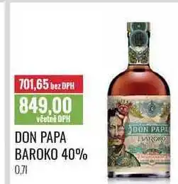 Ratio DON PAPA BAROKO 40% 0,7l nabídka