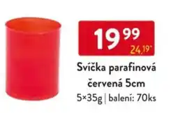 Qanto Svíčka parafinová červená 5cm nabídka