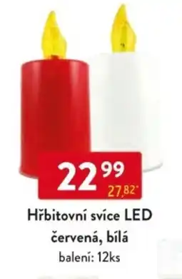 Qanto Hřbitovní svíce LED červená, bílá nabídka