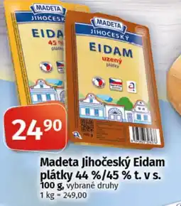 COOP TIP Madeta Jihočeský Eidam plátky 44 %/45% t. vs. nabídka