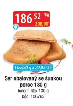 Qanto Sýr obalovaný se šunkou porce nabídka