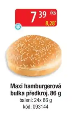 Qanto Maxi hamburgerová bulka předkroj nabídka
