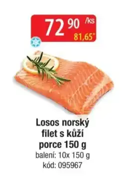 Qanto Losos norský filet s kůží porce nabídka
