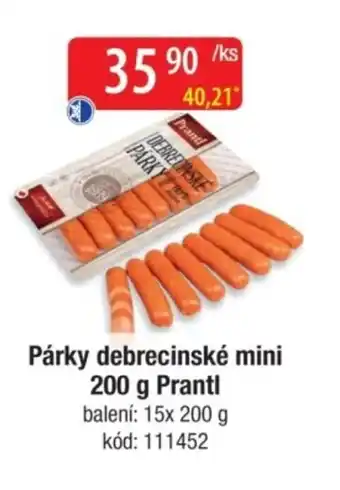 Qanto PRANTL Párky debrecinské mini nabídka