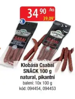 Qanto Klobása csabai snäck nabídka