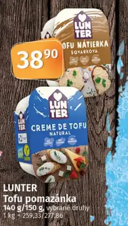 COOP TIP LUNTER Tofu pomazánka nabídka
