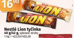 COOP TIP Nestlé Lion tyčinka nabídka