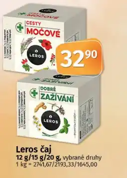COOP TIP Leros čaj nabídka