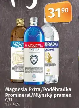 COOP TIP Magnesia Extra/Poděbradka Promineral/Mlýnský pramen nabídka