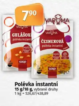 COOP TIP Polévka instantní nabídka