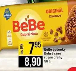 Jip BeBe sušenky Dobré ráno různé druhy 50 g nabídka