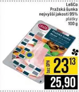 Jip Le&Co Pražská šunka nejvyšší jakosti 95% plátky 100 g nabídka