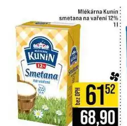 Jip Kunín smetana na vaření 12% 1l nabídka