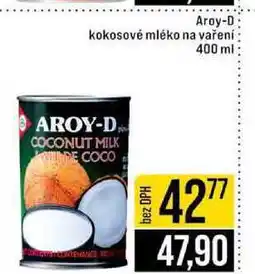 Jip Aroy-D kokosové mléko na vaření AROY-D, COCONUT MILK DE COCO bez DPH 400 ml 4277 47,90 nabídka