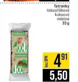 Jip Tatranky liskooříškovė kakaové mléčné 33 g nabídka