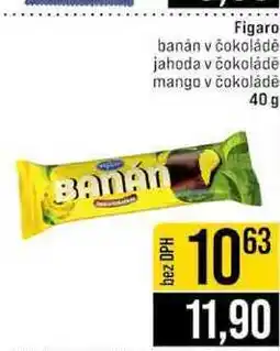 Jip Figaro banán v čokoládě jahoda v čokoládě mango v čokoládě 40 g nabídka