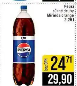 Jip Pepsi různé druhy Mirinda orange 2.25l nabídka