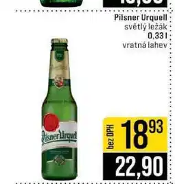 Jip Pilsner Urquell světlý ležák 0,33l nabídka
