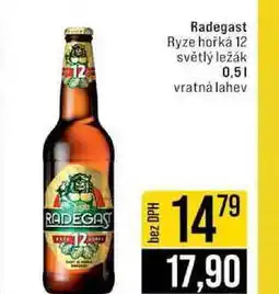 Jip Radegast Ryze hořká 12 světlý ležák 0,5l nabídka