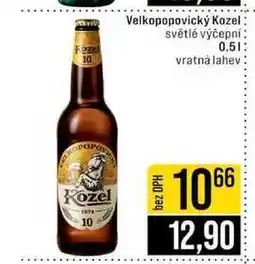 Jip Velkopopovický Kozel světlé výčepní 0,5l nabídka