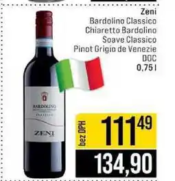 Jip Zeni Bardolino Classico Chiaretto Bardolino Soave Classico Pinot Grigio de Venezie DOC 0,75l nabídka