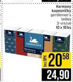 Jip Harmony kapesničky gentlemen's ladies 3-vrstvé 10 x 10 ks nabídka