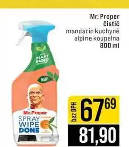 Jip Mr. Proper čistič mandarin kuchyně alpine koupelna 800 ml nabídka