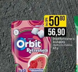 Jip Orbit Refresher's žvýkačky meloun+malina 67 g nabídka